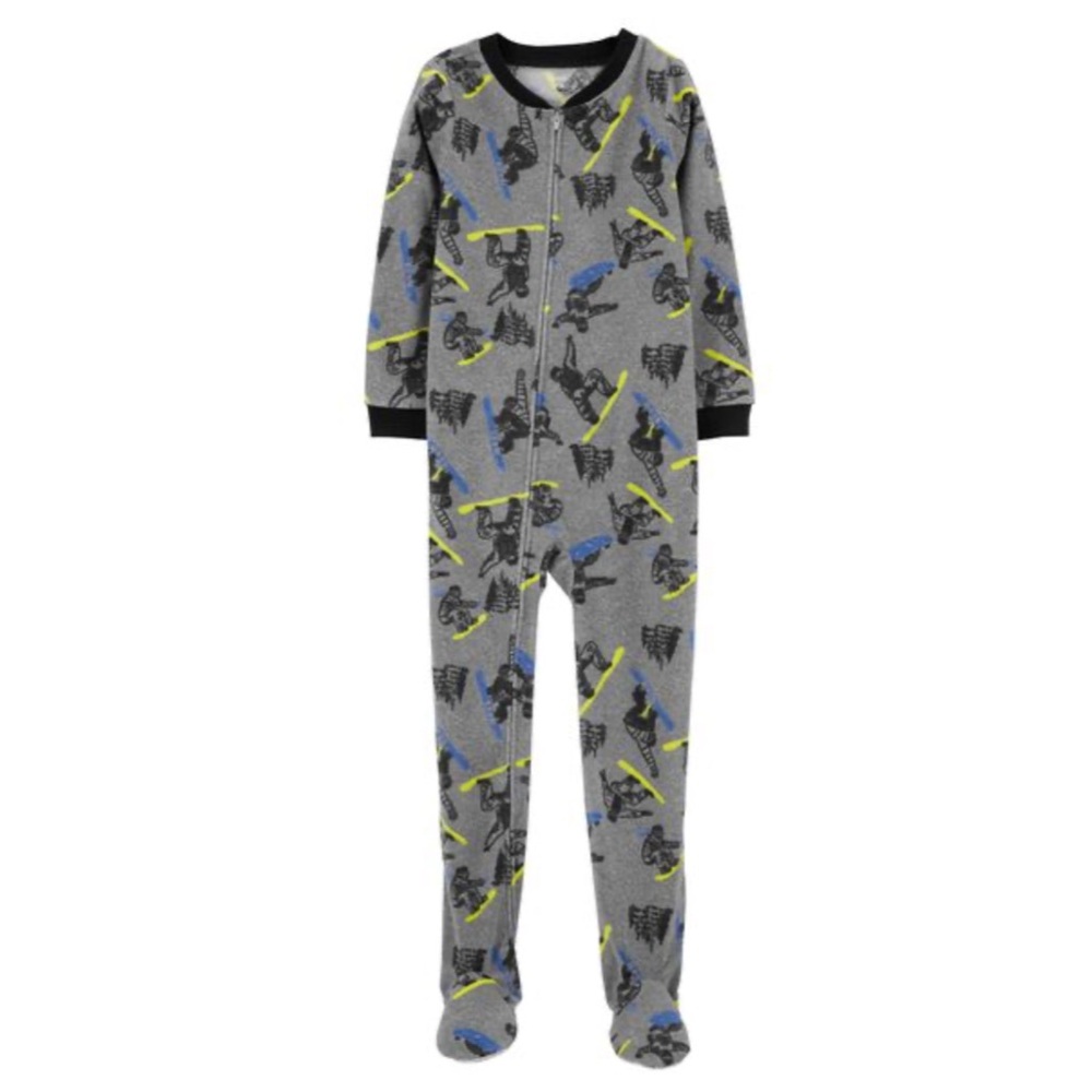 Carter’s Boys Snowboard Winter Fleece Footie Pajamas